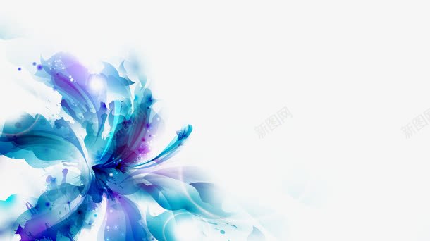 蓝色兰花矢量图eps免抠素材_88icon https://88icon.com 兰花 梦幻 蓝色 矢量图