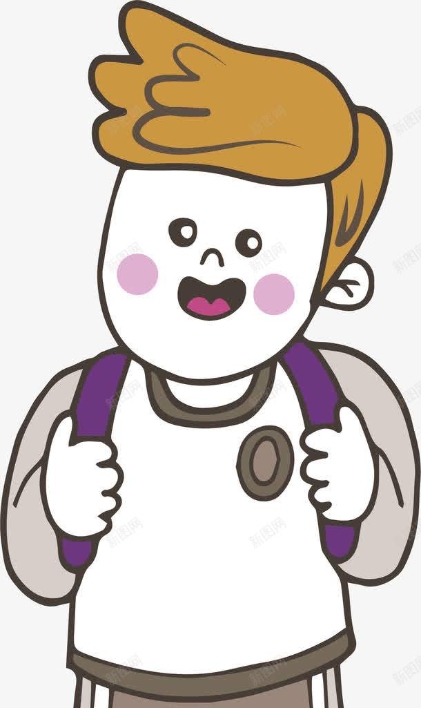 背着书包上学的男孩png免抠素材_88icon https://88icon.com 去上学 可爱男孩 新入学 新生入学 矢量png