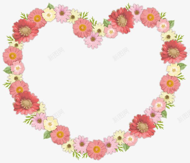 手绘小花粉色心形png免抠素材_88icon https://88icon.com 心形 手绘 粉色 花