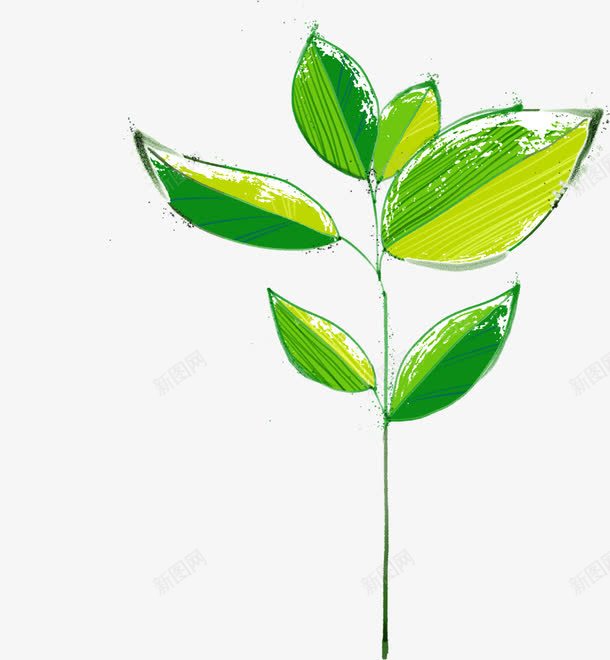绿色卡通水彩环保树叶png免抠素材_88icon https://88icon.com 卡通 树叶 水彩 环保 绿色