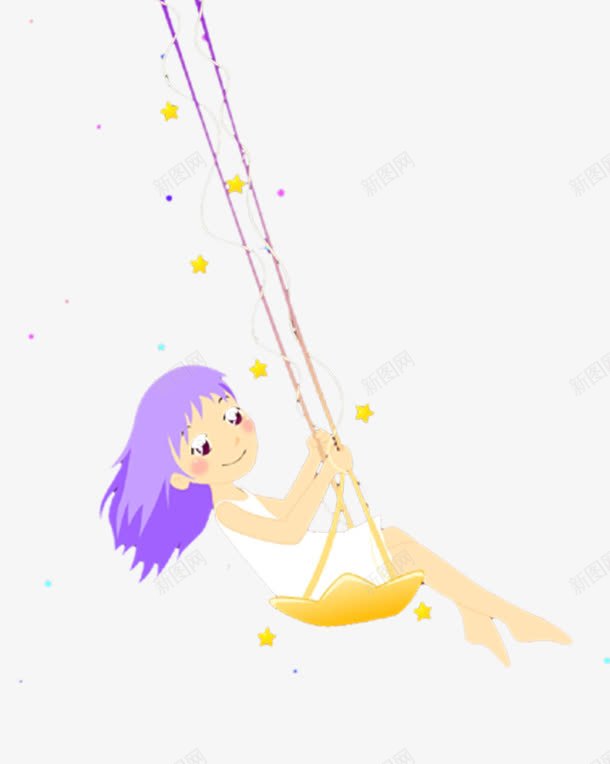 荡秋千女孩png免抠素材_88icon https://88icon.com 女孩 玩耍 秋千 荡秋千