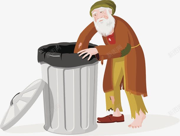 卡通老乞丐png免抠素材_88icon https://88icon.com 乞丐 乞讨 卡通的 可怜的 手绘的 穷 老年 落魄 衣衫褴褛
