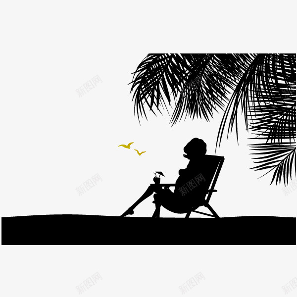 黄昏风景矢量图eps免抠素材_88icon https://88icon.com 免费 剪影 简约 黑色 矢量图