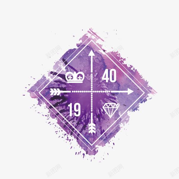 文案背景元素紫色水彩画png免抠素材_88icon https://88icon.com 文案背景元素 水彩画 紫色