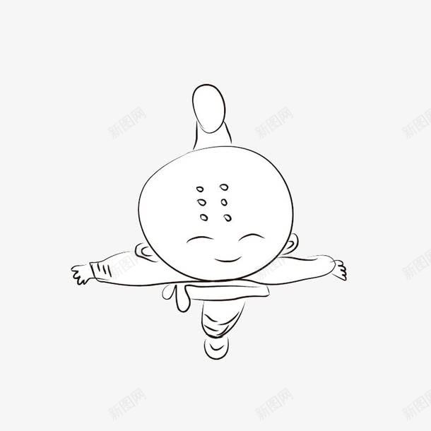 练功的小和尚png免抠素材_88icon https://88icon.com 古代 后踢腿 手绘小和尚 简笔手绘 练功的小和尚
