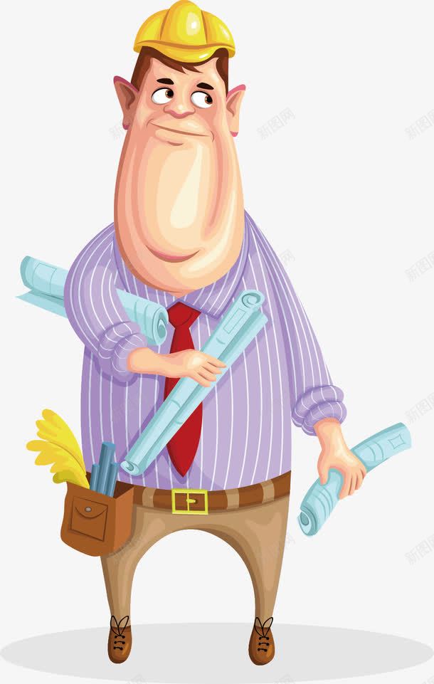 卡通拿纸卷的人png免抠素材_88icon https://88icon.com png素材 人 卡通画 纸卷