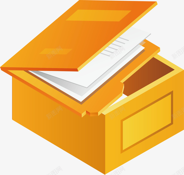 黄色文件夹矢量图ai免抠素材_88icon https://88icon.com 文件夹 矢量文件 黄色文件夹 矢量图