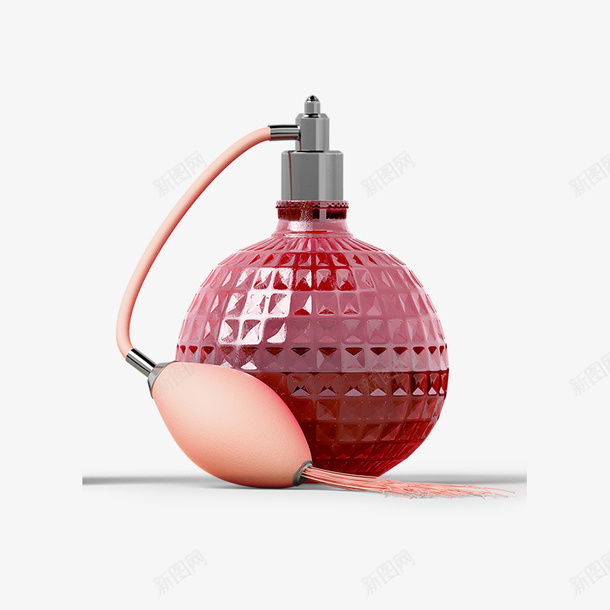 红色香水瓶png免抠素材_88icon https://88icon.com png图形 png装饰 化妆品 红色 装饰 香水瓶