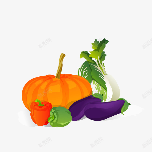 卡通蔬菜食物矢量图ai免抠素材_88icon https://88icon.com 卡通 菜市场 蔬菜 食材 食物设计 矢量图