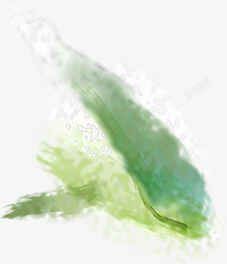 手绘梦幻绿色水墨树叶png免抠素材_88icon https://88icon.com 树叶 梦幻 水墨 绿色