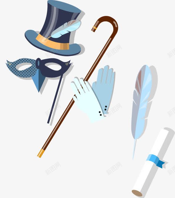 手绘绅士服装元素图案png免抠素材_88icon https://88icon.com 元素 图案 手绘 服装 绅士