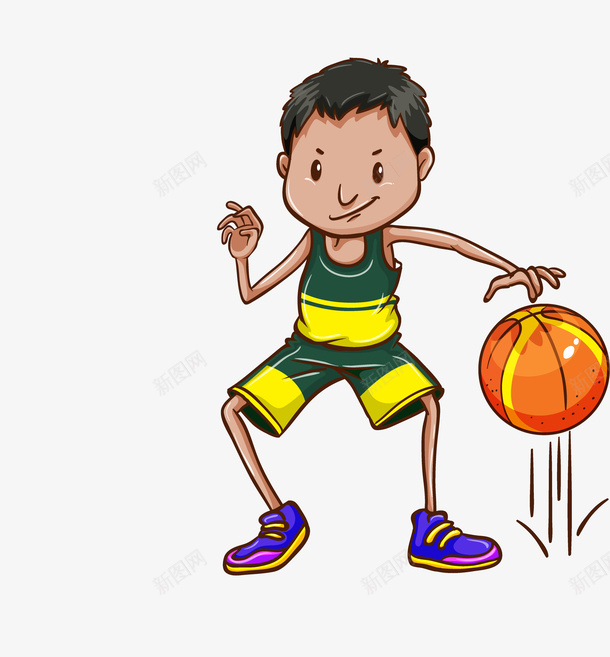 手绘卡通拍蓝球人物男孩png免抠素材_88icon https://88icon.com 动漫 动画 卡通人物 手绘卡通 拍球 男孩 蓝球 运动人物