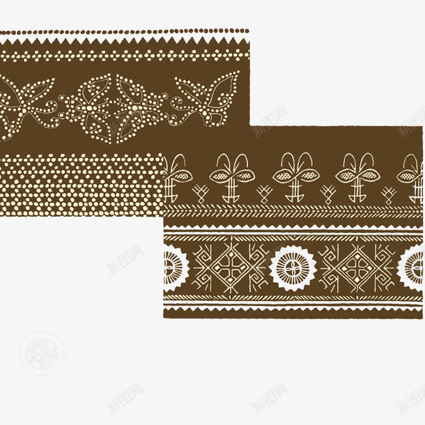 苗族棕色简约图案png免抠素材_88icon https://88icon.com 中国风 简约 美观 苗族图案