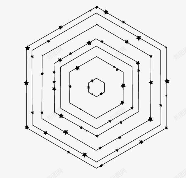 线条装饰图png免抠素材_88icon https://88icon.com 几何线条装饰图 线条 线条六边形