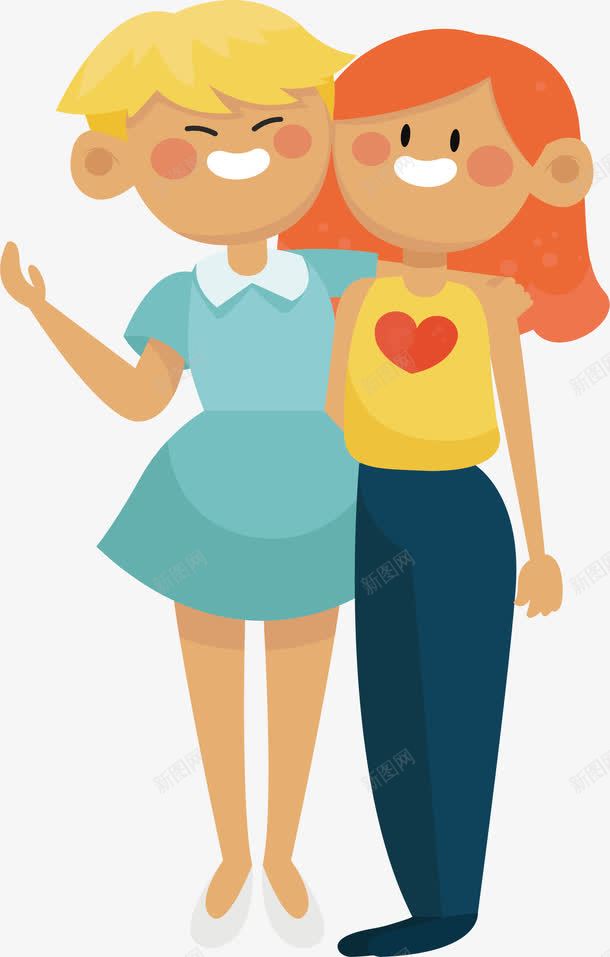 关系要好的闺蜜png免抠素材_88icon https://88icon.com 好朋友 好闺蜜 矢量素材