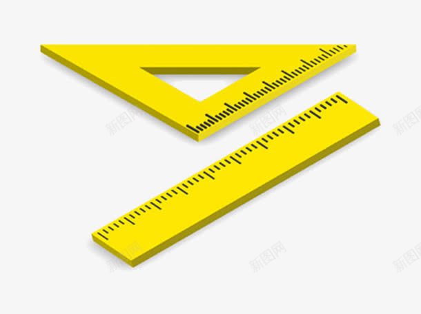黄色尺子png免抠素材_88icon https://88icon.com PPT 三角尺 创意 商务 直尺免抠素材