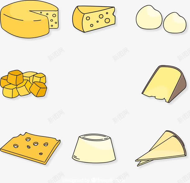 奶酪食品png免抠素材_88icon https://88icon.com 奶酪 芝士 黄色