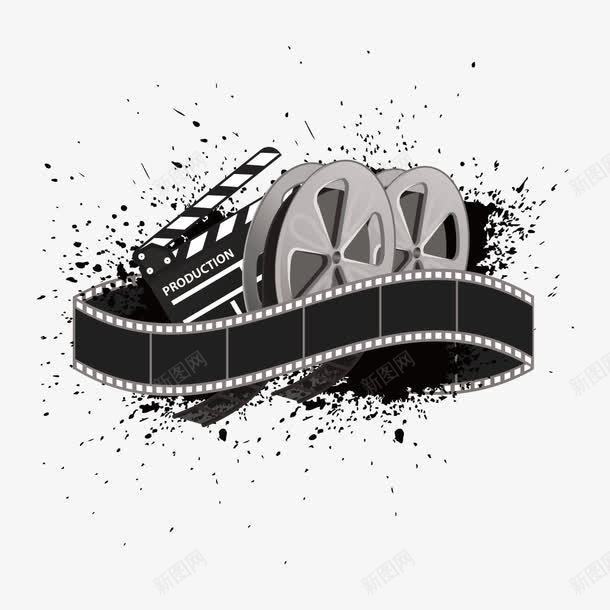 影院胶卷矢量图ai免抠素材_88icon https://88icon.com 水彩 胶卷 黑色 矢量图