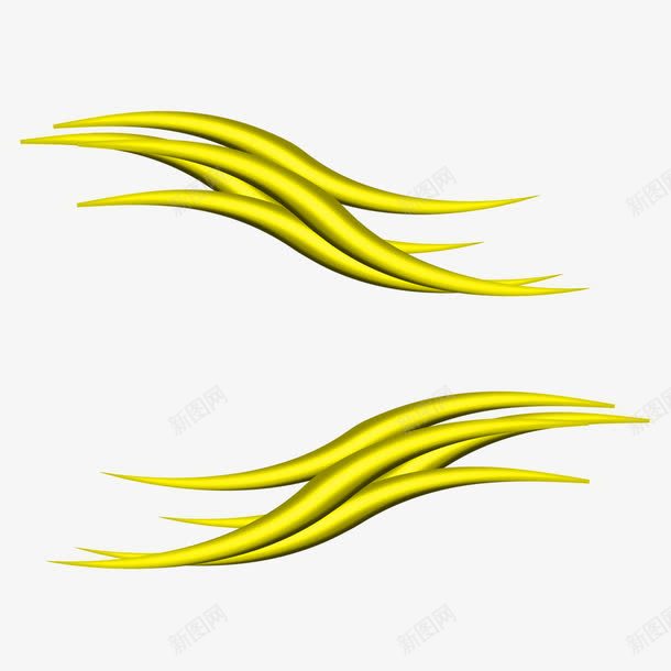 黄色彩带png免抠素材_88icon https://88icon.com 彩带 漂浮 装饰 黄色