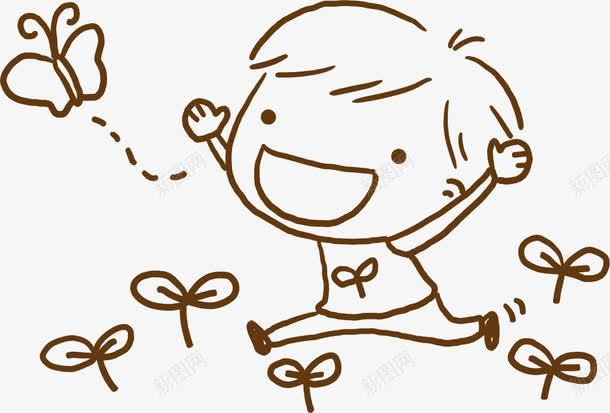 可爱简笔画男孩png免抠素材_88icon https://88icon.com 可爱 男孩 简笔 设计