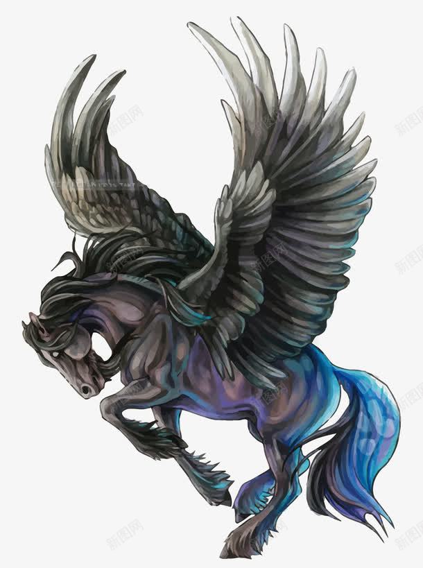 飞马png免抠素材_88icon https://88icon.com 卡通飞马 奇幻 手绘 水彩 矢量马 神话 飞翔的马 飞马 魔幻