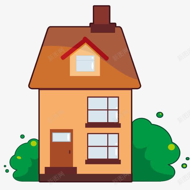 房子建筑png免抠素材_88icon https://88icon.com 小洋楼 居住 房屋 草地 设计