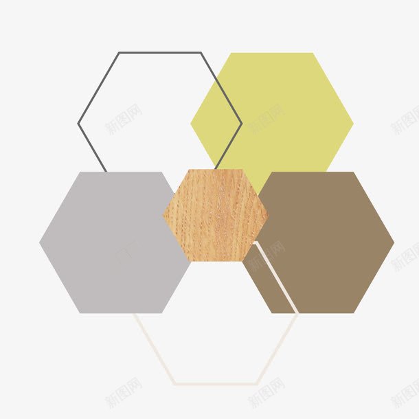 卡通几何六边形矢量图ai免抠素材_88icon https://88icon.com 六边形 卡通 卡通几何 文字 矢量图