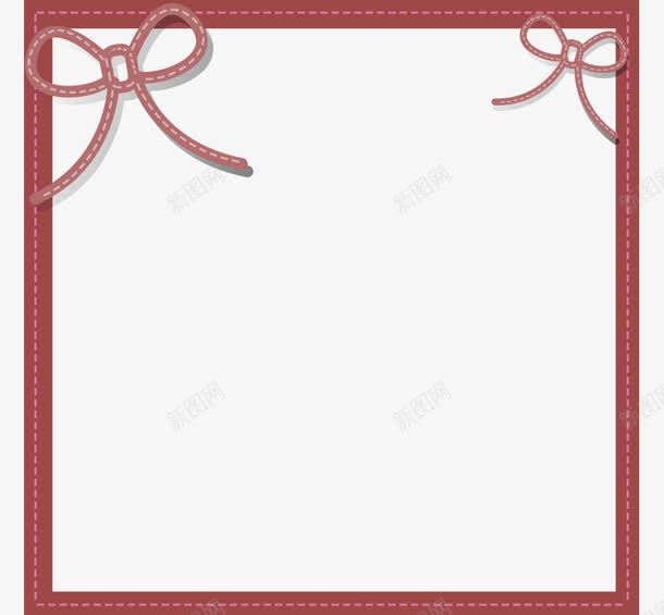 卡通手绘紫色蝴蝶结边框png免抠素材_88icon https://88icon.com 卡通的边框 手绘的蝴蝶结 矢量的边框 紫色的边框
