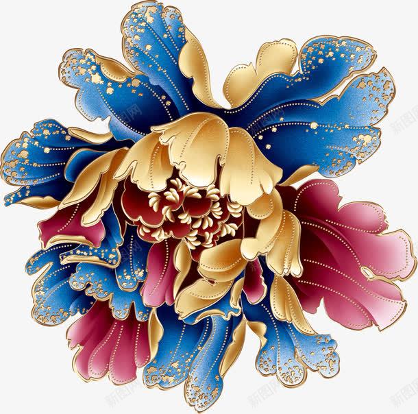 手绘蓝紫色花朵png免抠素材_88icon https://88icon.com 紫色 花朵