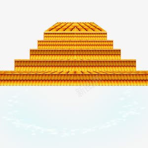 金色垫梯png免抠素材_88icon https://88icon.com 垫脚 梯子 豪华 金色