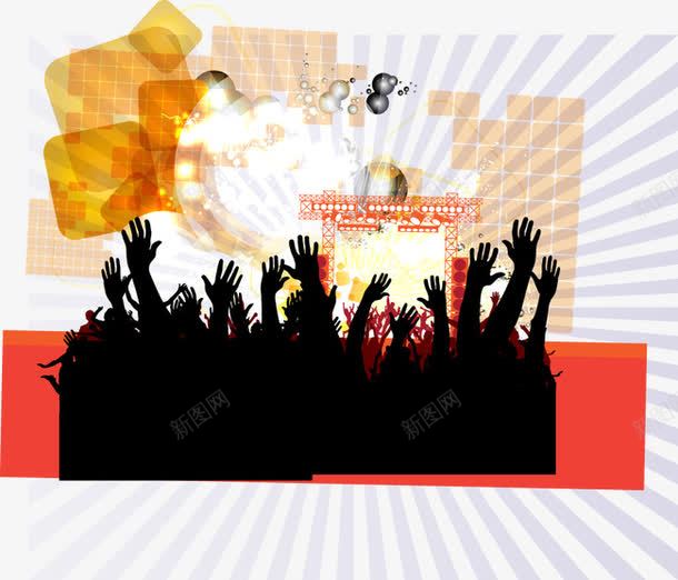 欢呼的人群矢量图eps免抠素材_88icon https://88icon.com 欢呼 演唱会 矢量图
