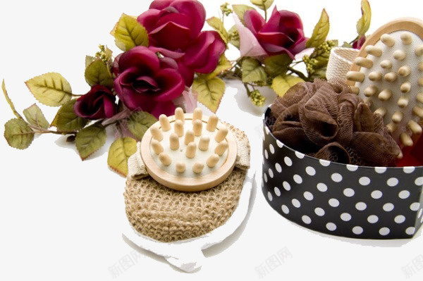 玫瑰花洗浴工具png免抠素材_88icon https://88icon.com 沐浴工具 洗浴 玫瑰花 鲜花