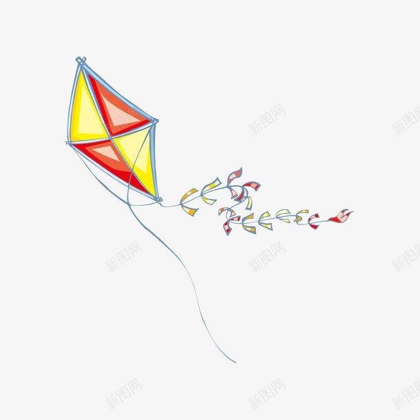 飞舞的风筝矢量图ai免抠素材_88icon https://88icon.com 矢量风筝 风吹效果 风筝 矢量图