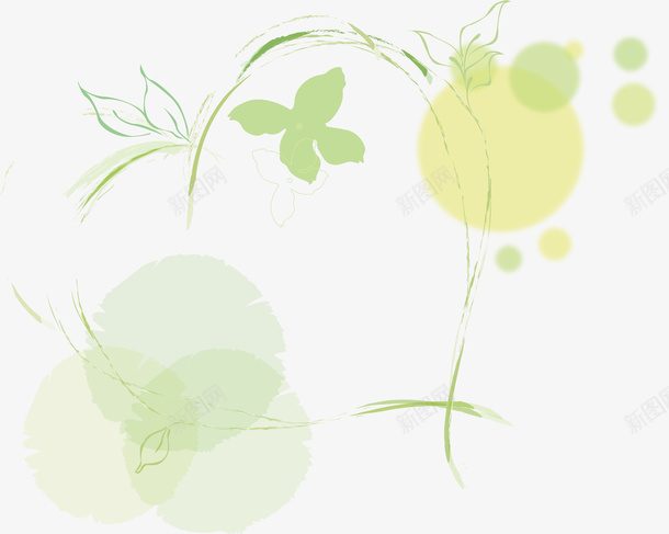潮流透明线条矢量图ai免抠素材_88icon https://88icon.com 唯美 时尚 花草 矢量图