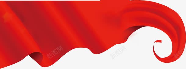 红色绸带活动元素png免抠素材_88icon https://88icon.com 元素 活动 红色 绸带