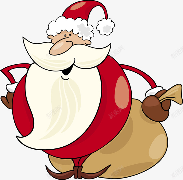 冬日红色卡通圣诞老人png免抠素材_88icon https://88icon.com Christma Christmas Merry 冬日老人 卡通老人 圣诞快乐 圣诞节 礼袋老人 装饰图案
