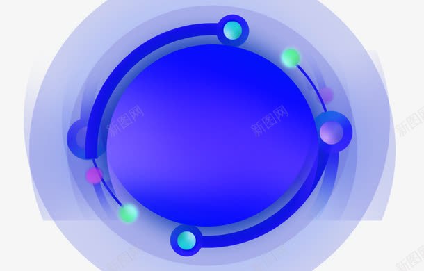 蓝色圆形几何图形png免抠素材_88icon https://88icon.com 几何 圆形 扁平 效果元素 蓝色