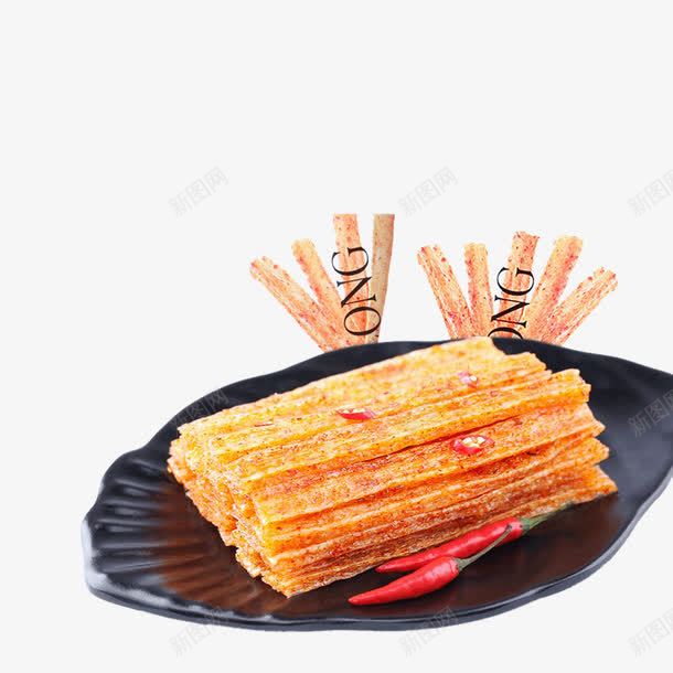 一盘辣条png免抠素材_88icon https://88icon.com 产品实物 豆制品 麻辣
