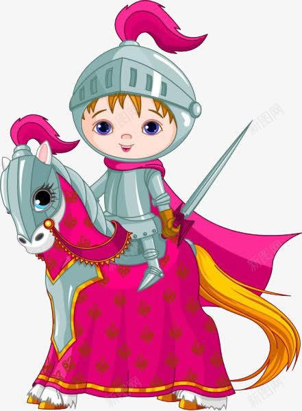 骑在马上的骑士png免抠素材_88icon https://88icon.com 免抠 卡通 小马 骑士