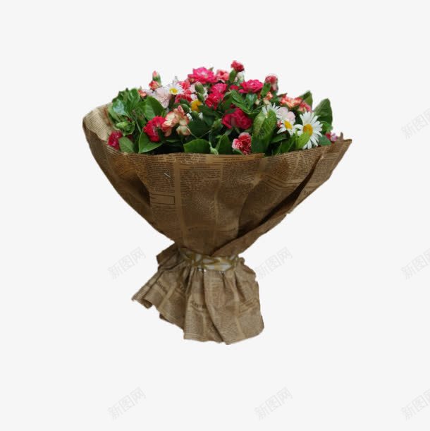 用旧报纸装饰的鲜花png免抠素材_88icon https://88icon.com 手捧花 报纸 旧报纸 植物 花朵 装饰物 鲜花
