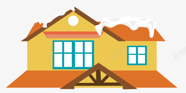 木质建筑房子屋顶积雪矢量图ai免抠素材_88icon https://88icon.com 免费 免费素材 堆满积雪 屋顶 屋顶积雪 房子 木质建筑 设计 设计素材 矢量图