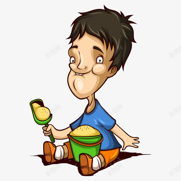 玩沙子png免抠素材_88icon https://88icon.com 人物 卡通人物 插画 沙子