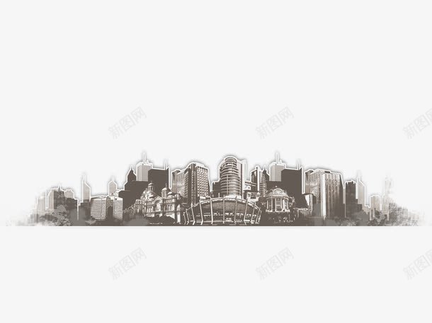 远方的城市png免抠素材_88icon https://88icon.com 人类 城市 远景 都属