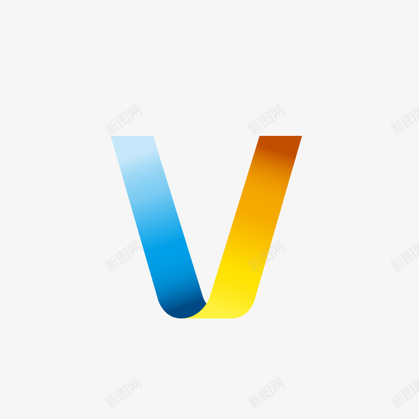 渐变色V字母矢量图eps免抠素材_88icon https://88icon.com 创意 创意字母 字母 字母V 渐变色 渐变色字母 矢量图