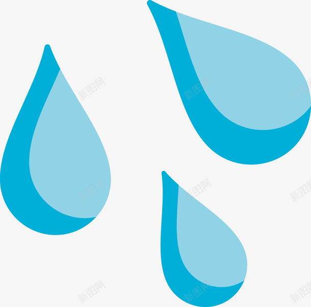 蓝色雨滴矢量图eps免抠素材_88icon https://88icon.com 三滴雨 下雨雨滴 矢量蓝色雨滴 矢量雨滴 雨滴 雨滴PNG 矢量图