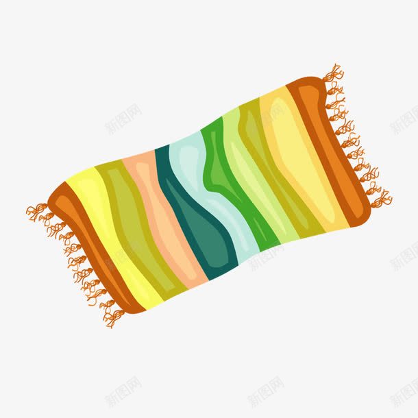 彩色条纹图案的围巾png免抠素材_88icon https://88icon.com 保暖 冬季 围巾 围脖 彩色条纹 手绘图 水彩
