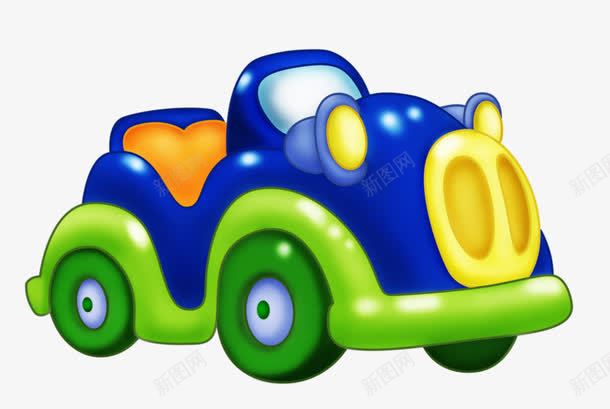 敞篷小汽车png免抠素材_88icon https://88icon.com 卡通 汽车 蓝色 车轮