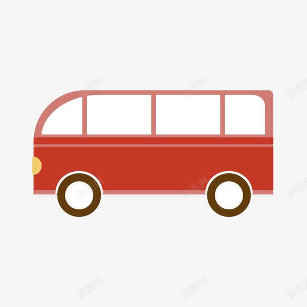 卡通巴士png免抠素材_88icon https://88icon.com 卡通 巴士 手绘 红色