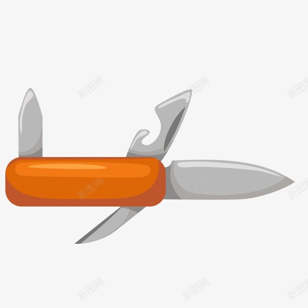 卡通瑞士军刀png免抠素材_88icon https://88icon.com 卡通 工具 武器 瑞士军刀 野外生存工具 野营