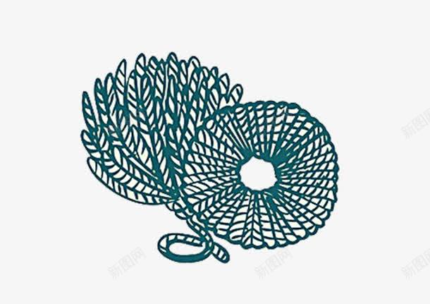 手绘毛线png免抠素材_88icon https://88icon.com 手绘 日用 毛线 蓝色